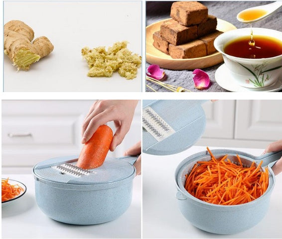 8 In 1 Vegetable Slicer. Potato Peeler, Carrot Onion Grater With Strainer. Vegetable Cutter, Kitchen Accessories