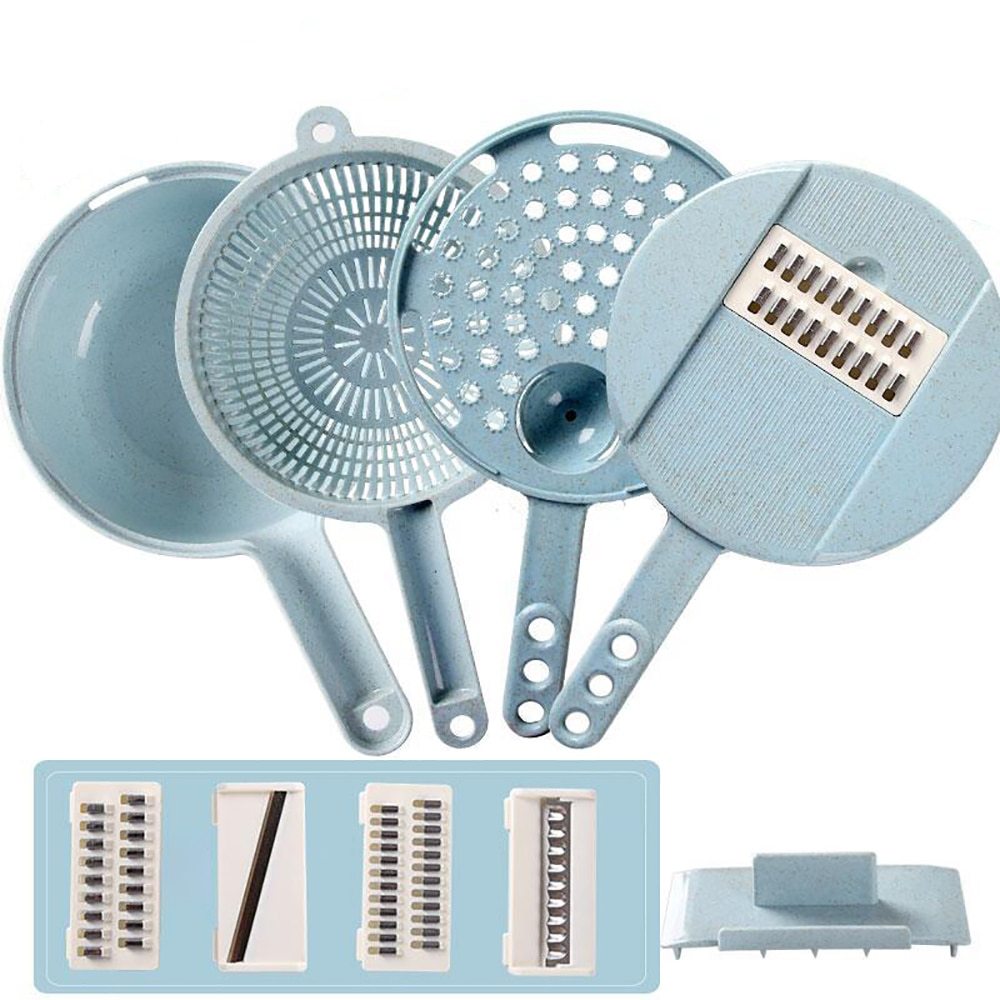 8 In 1 Vegetable Slicer. Potato Peeler, Carrot Onion Grater With Strainer. Vegetable Cutter, Kitchen Accessories