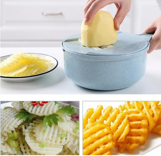8 In 1 Vegetable Slicer. Potato Peeler, Carrot Onion Grater With Strainer. Vegetable Cutter, Kitchen Accessories