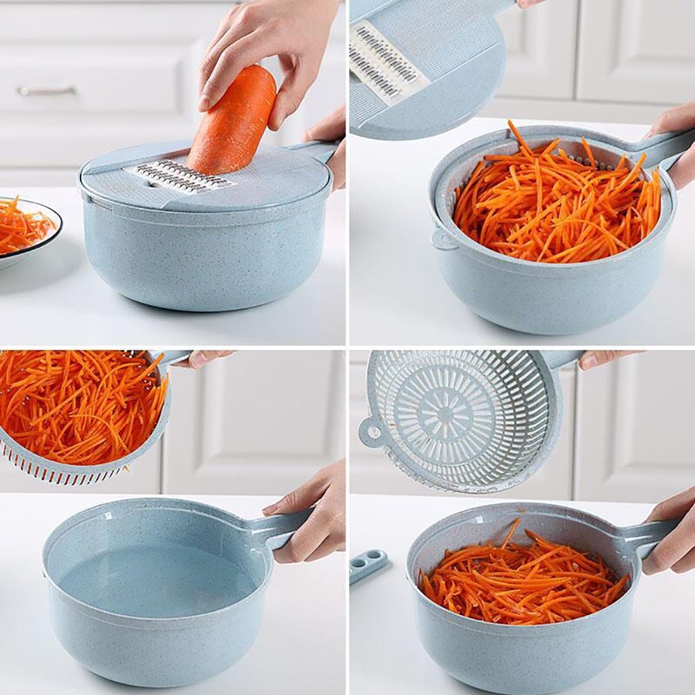8 In 1 Vegetable Slicer. Potato Peeler, Carrot Onion Grater With Strainer. Vegetable Cutter, Kitchen Accessories